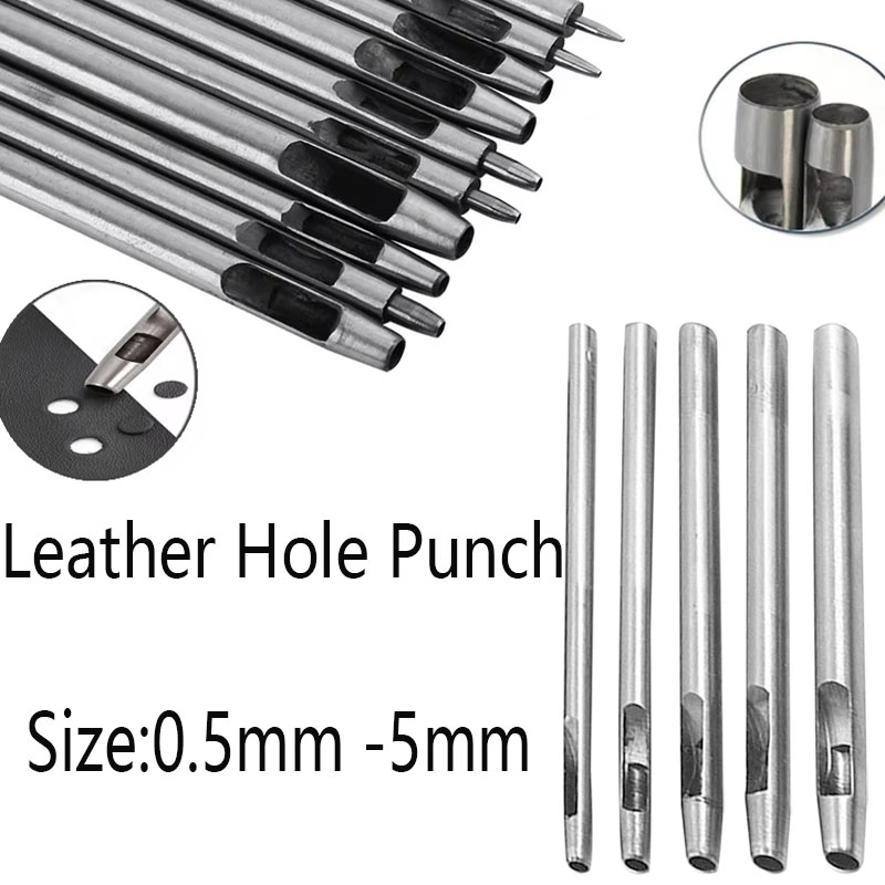 Leather Work Organiser - 0.5-5mm Leather Hole Punch Tool Set