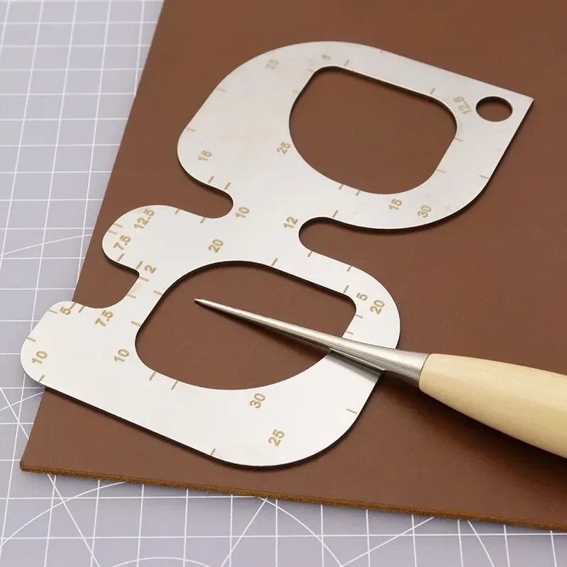 Leatherwork Templates - R Positioning Ruler Stainless Steel Fillet