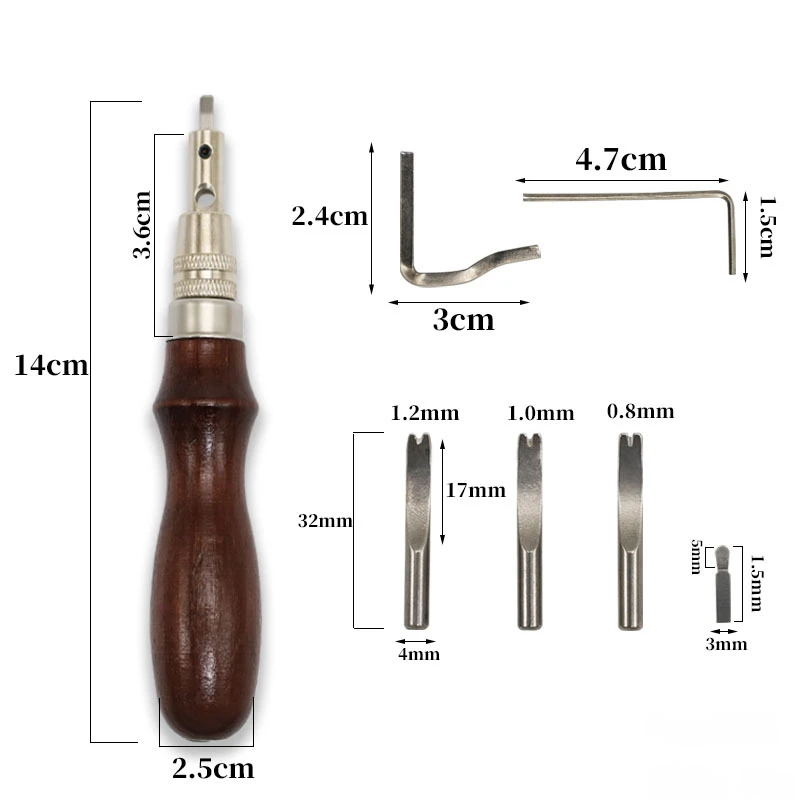 7-In-1 Multifunctional Leather - Leatherwork Edge Beveler ulasan dan harga