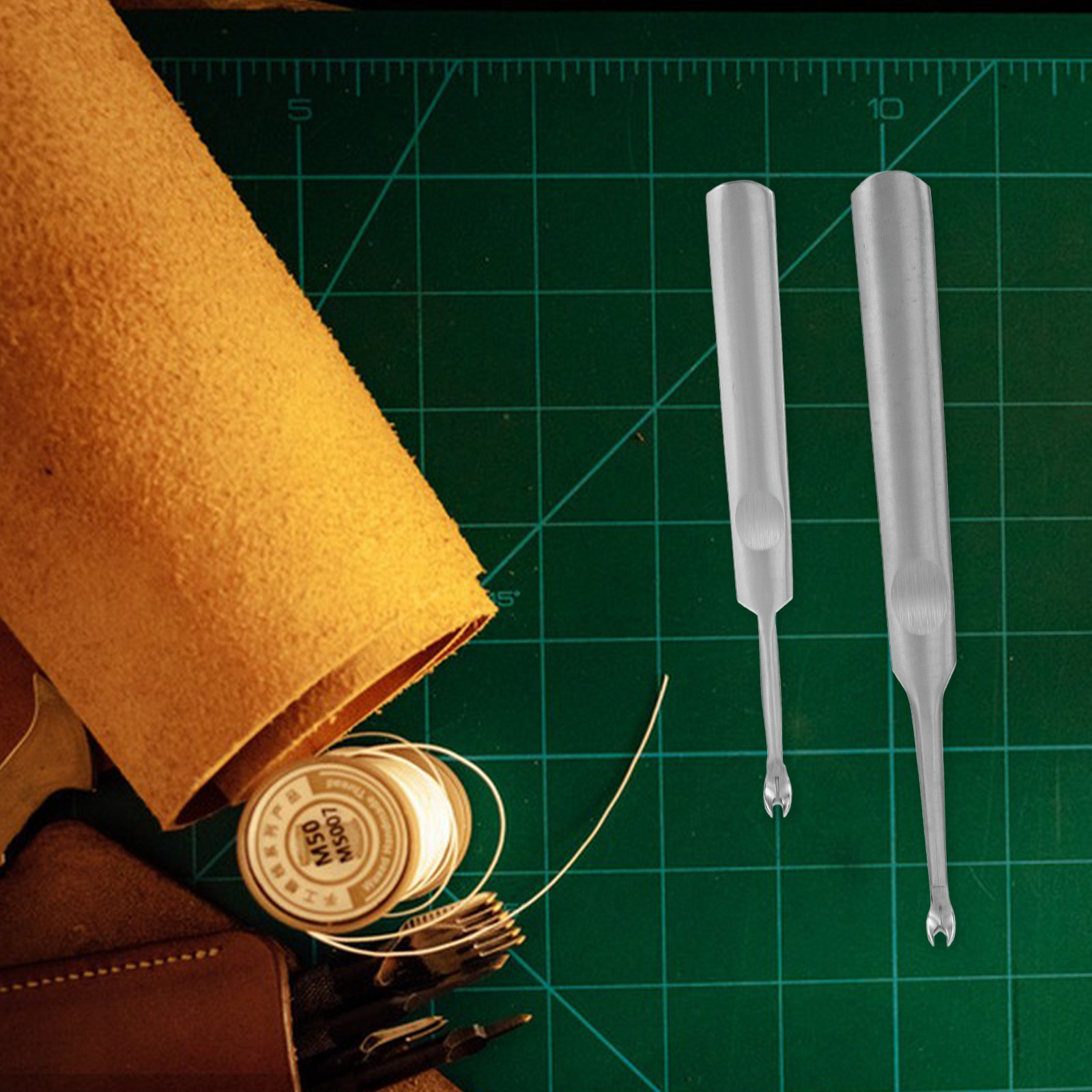 2Pcs Groover Stainless Steel T - Leatherwork Edge Beveler ulasan dan harga