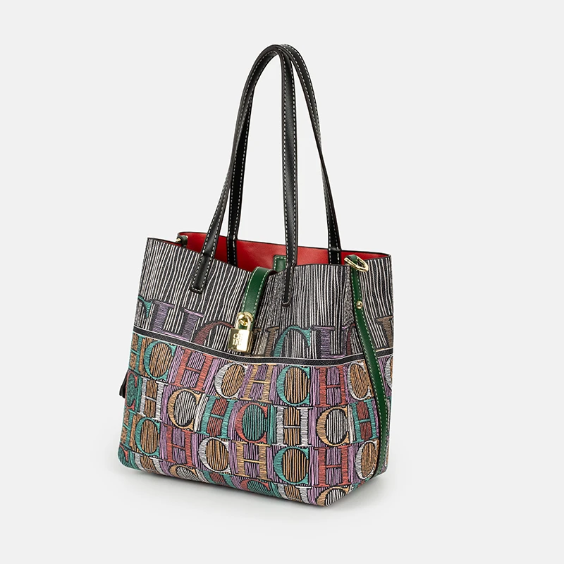 CH Art Color Printed Handbag S - Leather Work In Art ulasan dan harga