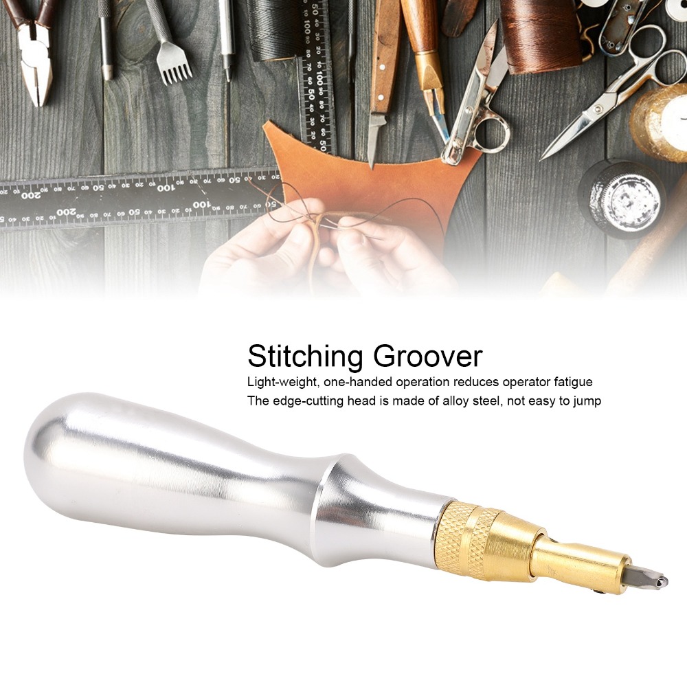 7pcs Aluminum Handle Stitching - Leatherwork Edge Beveler ulasan dan harga