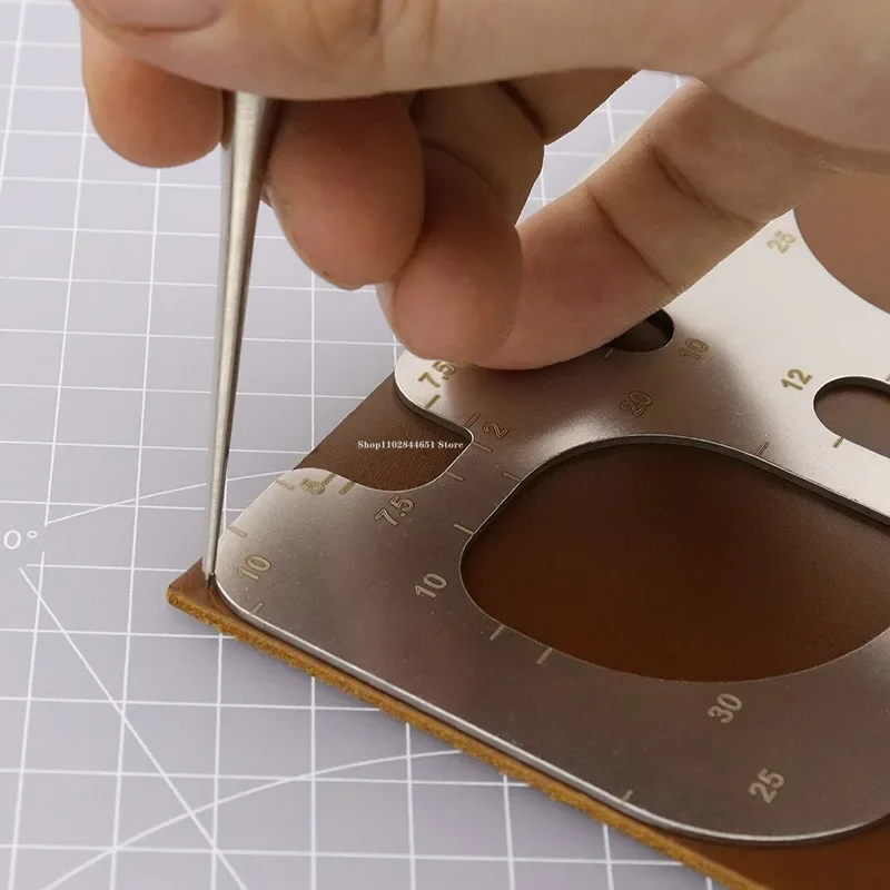 R Positioning Ruler Stainless  - Leatherwork Templates ulasan dan harga