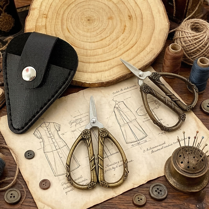 Mini Vintage Scissors Stainles - Leather Work In Art ulasan dan harga