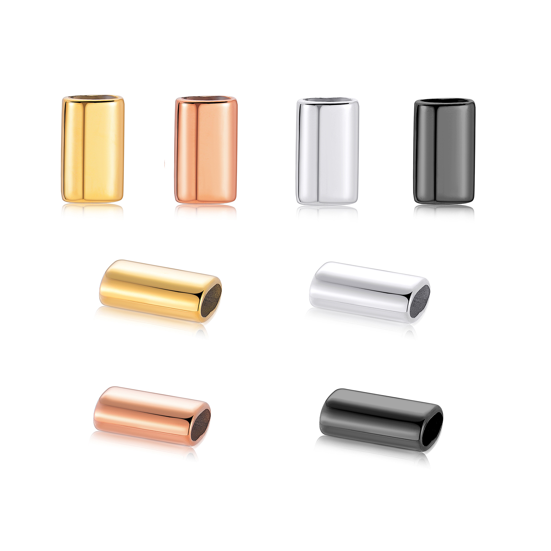 6PCS Stainless Steel Charm Sli - Leatherwork Diy ulasan dan harga