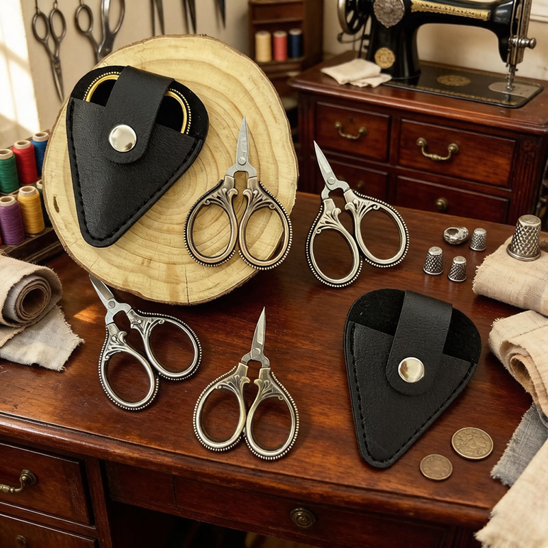 Mini Vintage Scissors with PU  - Leather Work In Art ulasan dan harga
